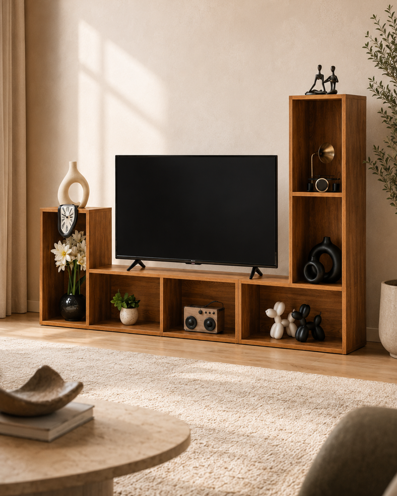 Sahab – Wooden TV & Storage Unit - alternate lifestyle view