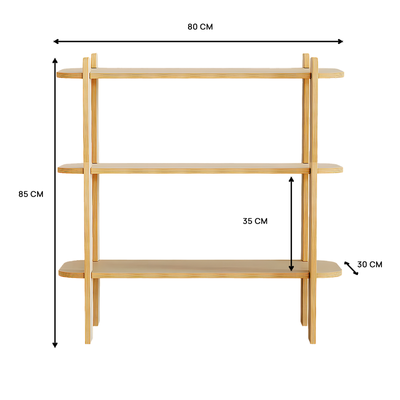 Basatta - Modern Wooden Shelves - dimensions and specifications