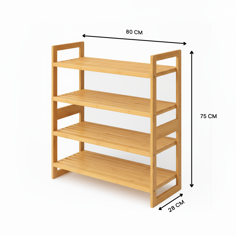 Nazzam - Shoe Rack 4 Tier Organizer - dimensions and specifications