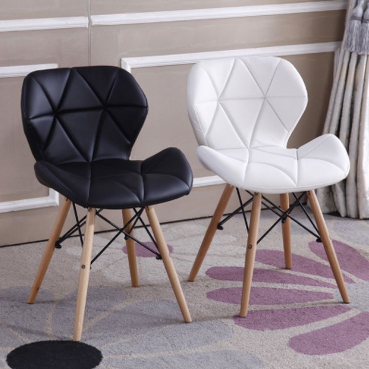 Diamond - Minimalistic leather chair - alternate lifestyle view