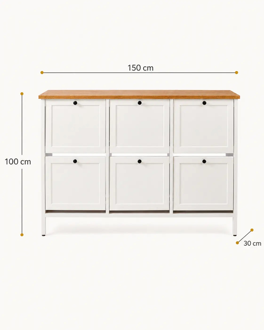 Cella shoe cabinet dimensions 150 x 30 x 100 cm