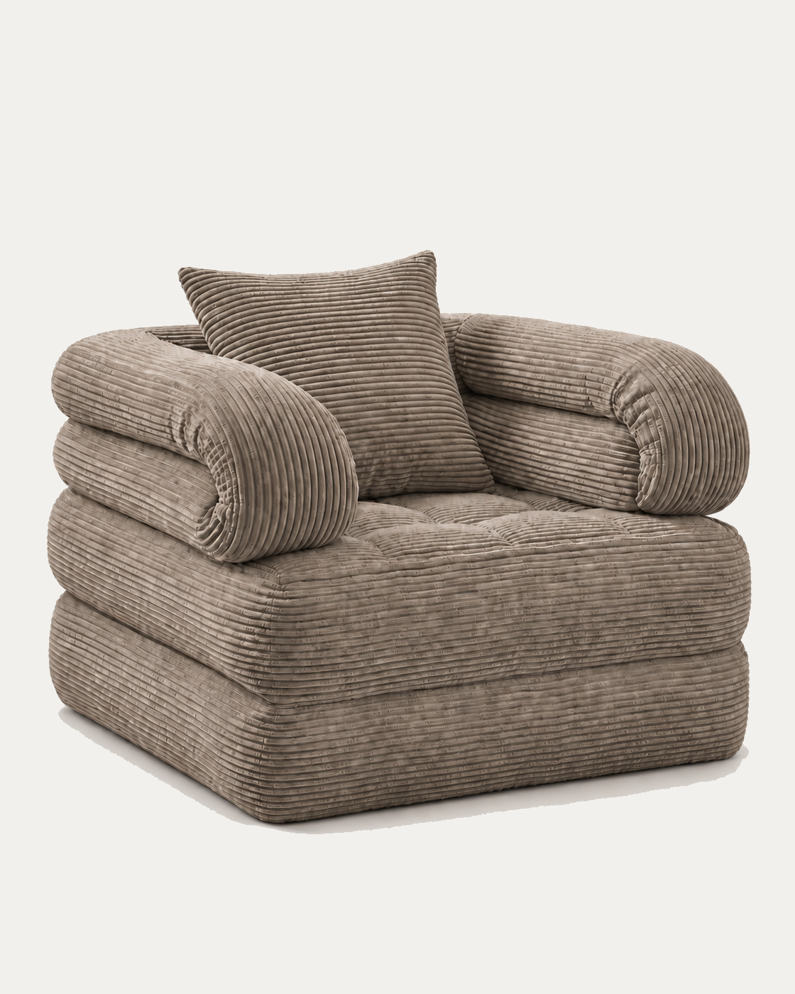 RAHA 3-in-1 Beige Grey sofa bed on ILEERA warm light grey background