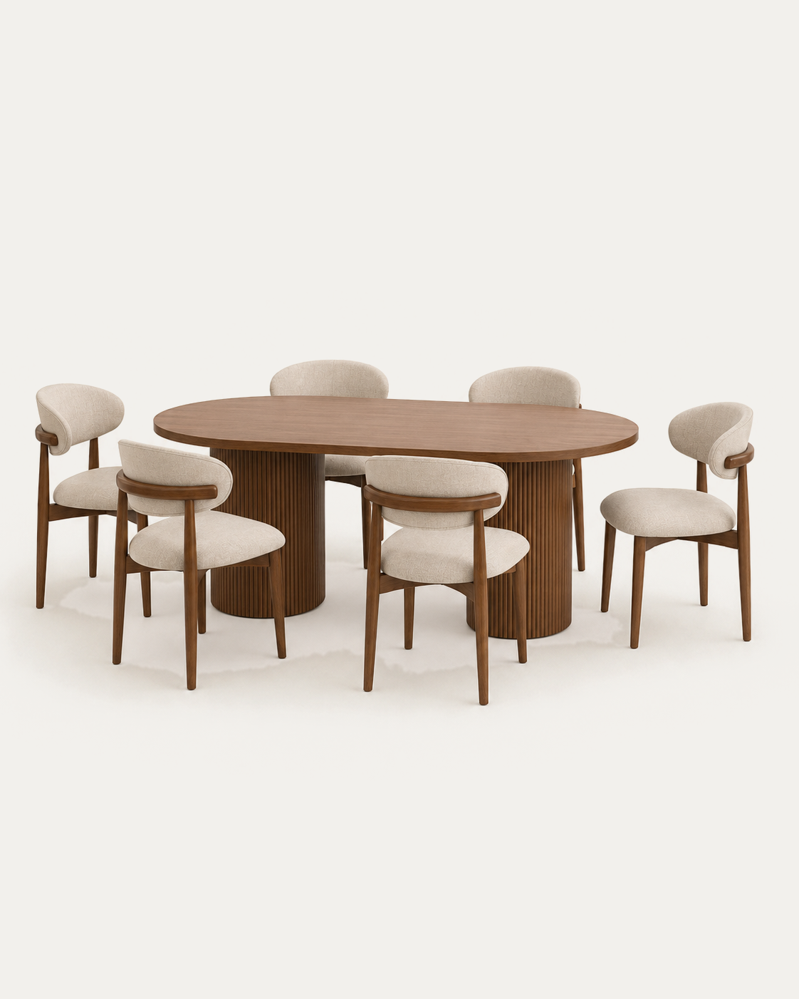 Selva - 7-Piece Reeded Dining Set - unified hero