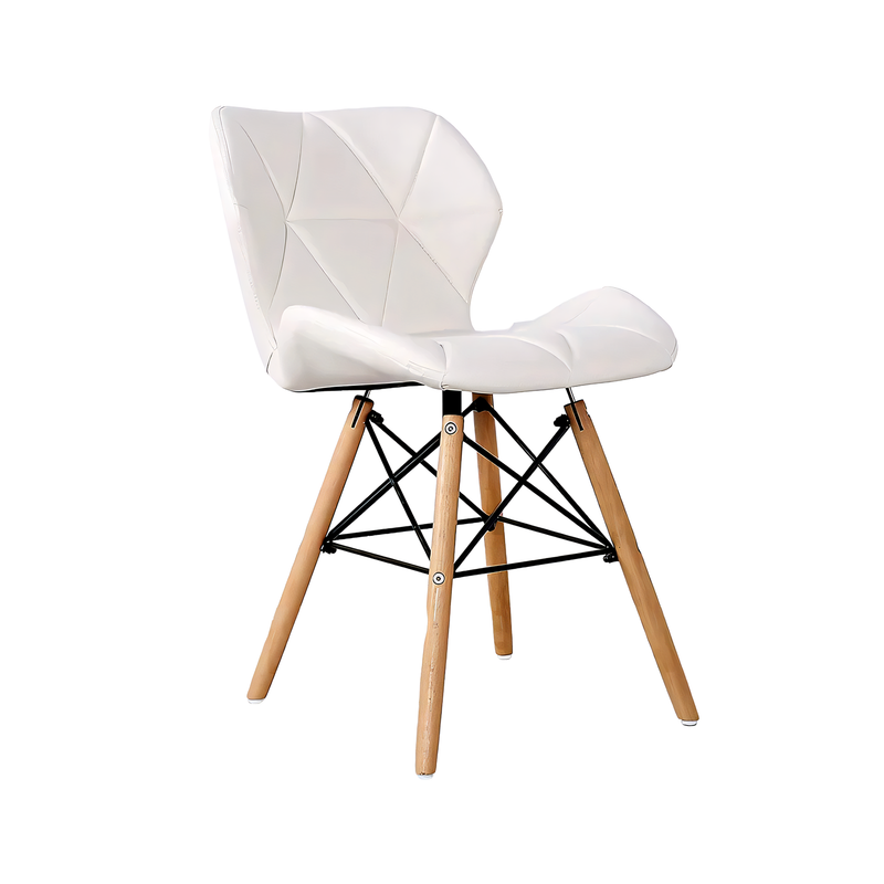 Diamond - Minimalistic leather chair - material and detail close-up
