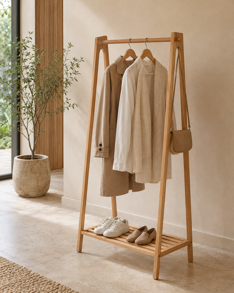 Khatoon – Wooden Clothes Rack - alternate lifestyle view