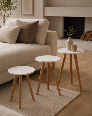 Ta’too’a – Set of 3 with Solid Wood Legs - alternate lifestyle view