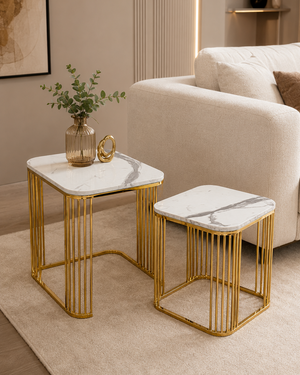 Tyrion – Stainless Steel Side Tables - alternate lifestyle view