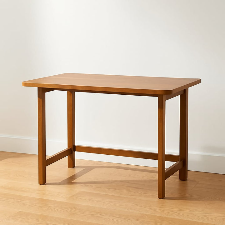 Minimal Wooden Dining / Study Table – Natural Finish