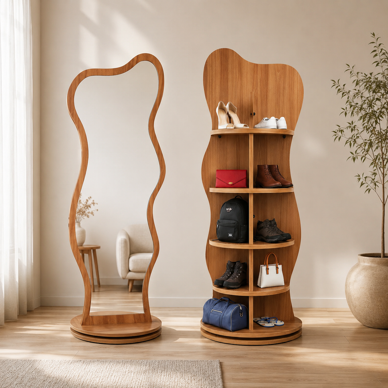 Mawja – Wave Mirror Organizer - material and detail close-up