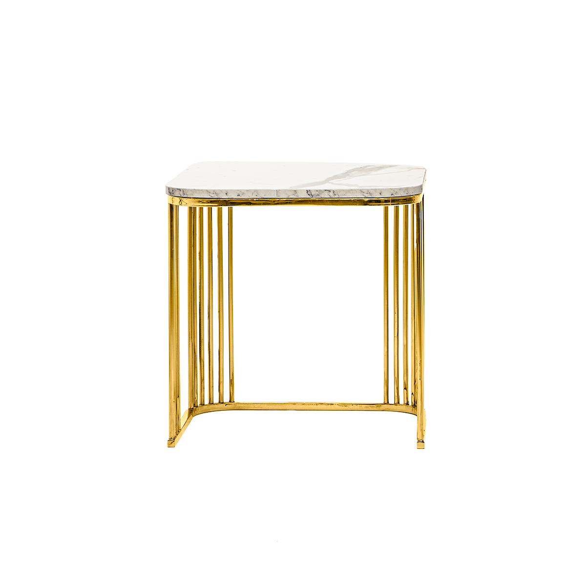 Modern Marble & Stainless Steel Side Tables – Elegant & Versatile Set