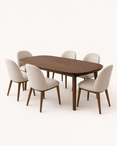 Arden – Curved 7-Piece Dining Set