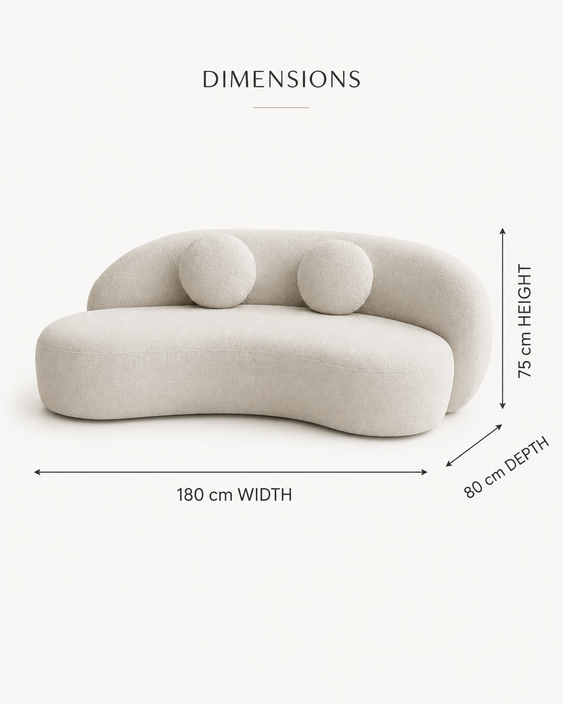 Arova – Sculptural Two-Seater Sofa
