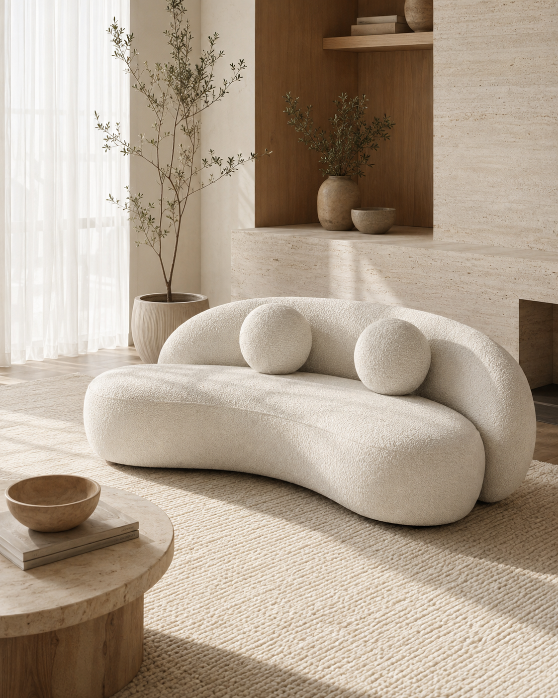 Arova – Sculptural Two-Seater Sofa