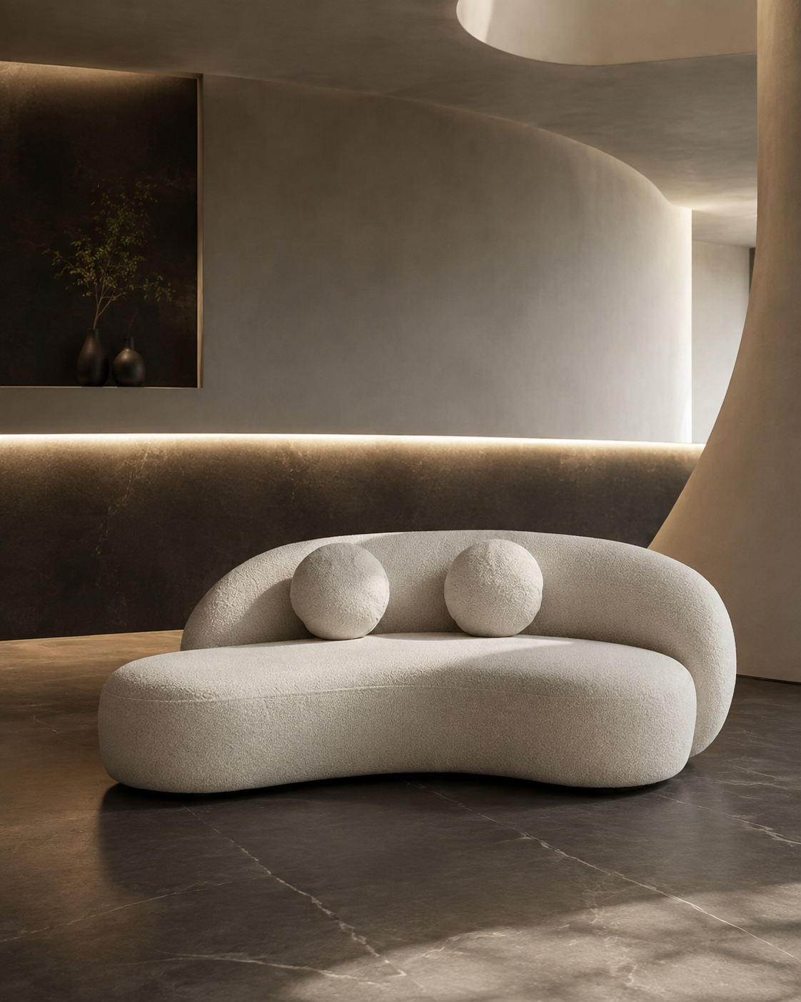Arova – Sculptural Two-Seater Sofa