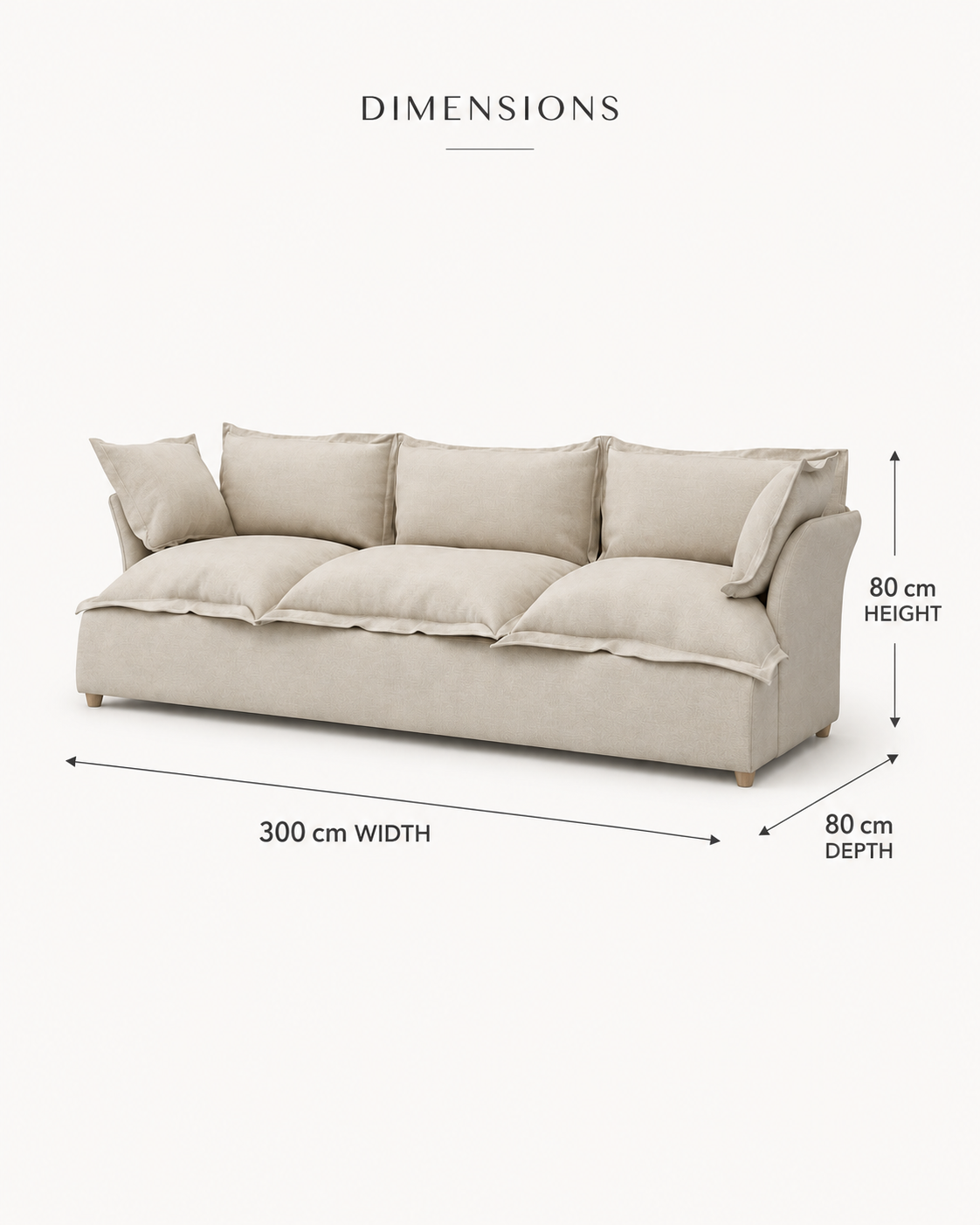 Avela – Relaxed Three-Seater Sofa