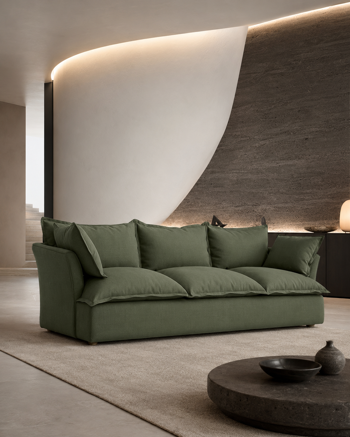 Avela – Relaxed Three-Seater Sofa