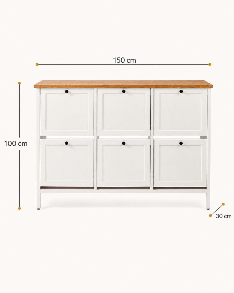 Cella shoe cabinet dimensions 150 x 30 x 100 cm