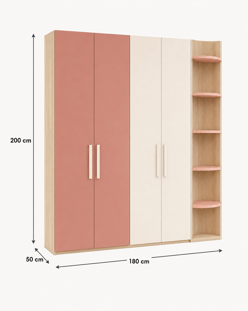 Colora – 4-Door Kids Wardrobe – مقاسات المنتج