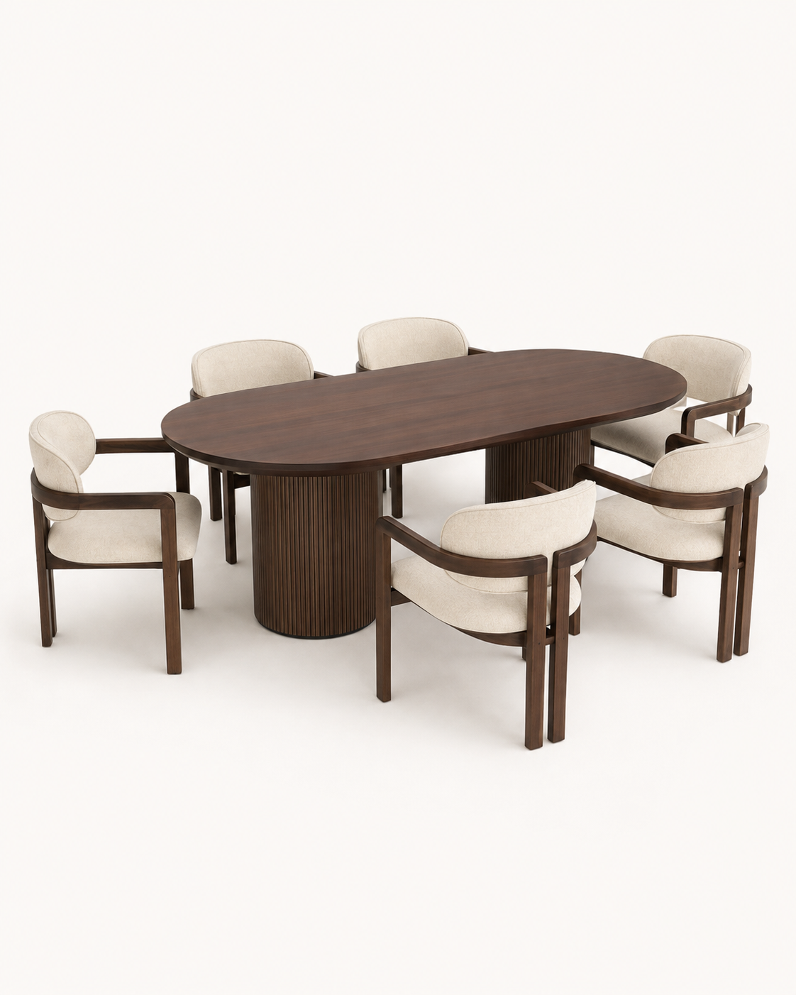 Elara – Oval Panda Dining Set