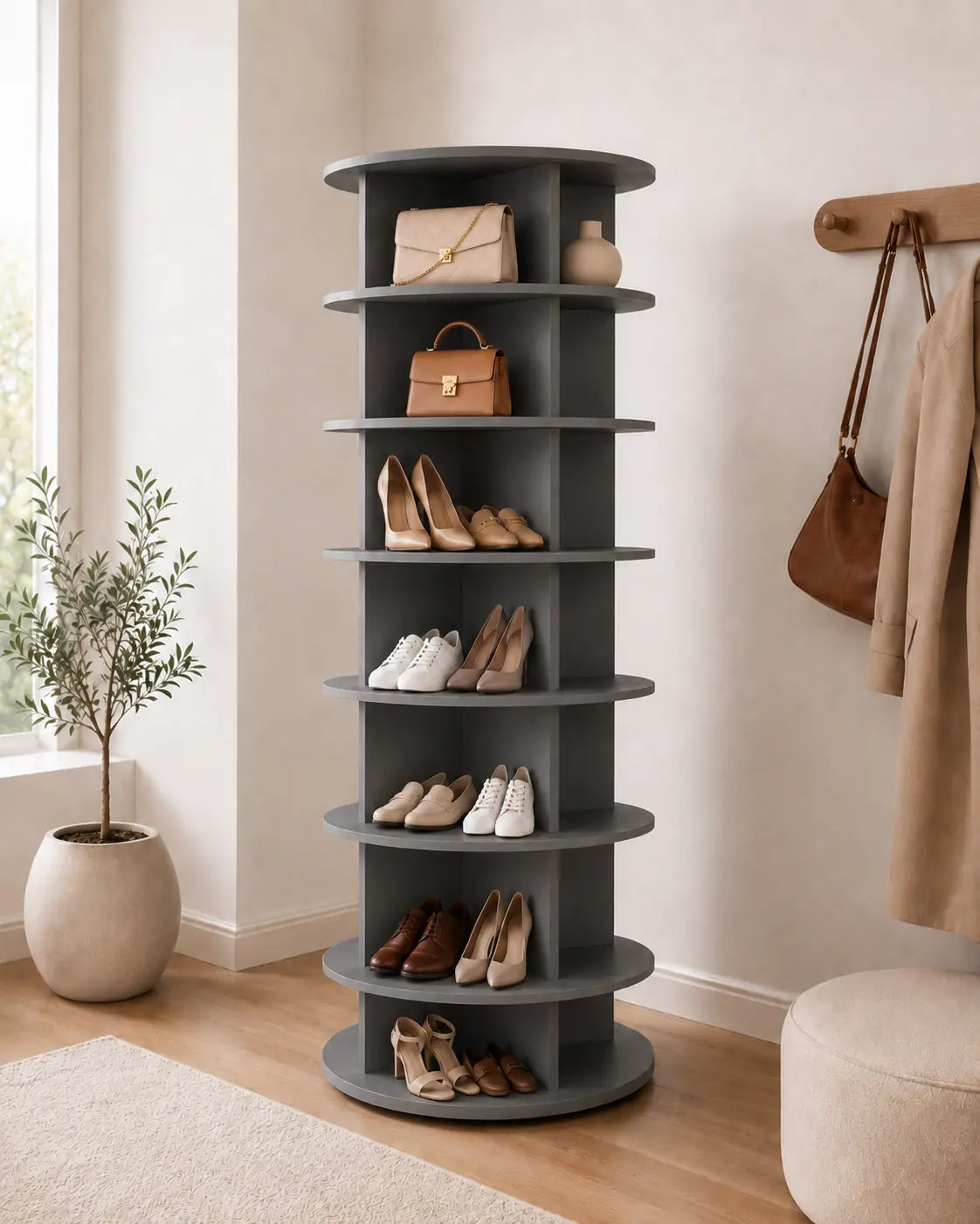 HYDRA – Rotating Shoe Organizer - alternate lifestyle view