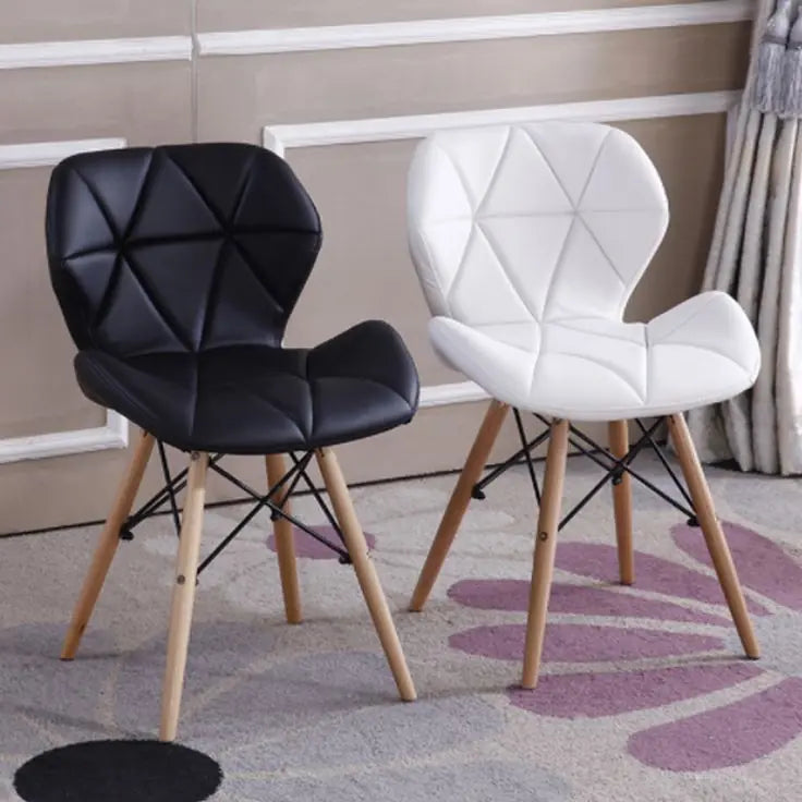 Diamond - Minimalistic leather chair - alternate lifestyle view