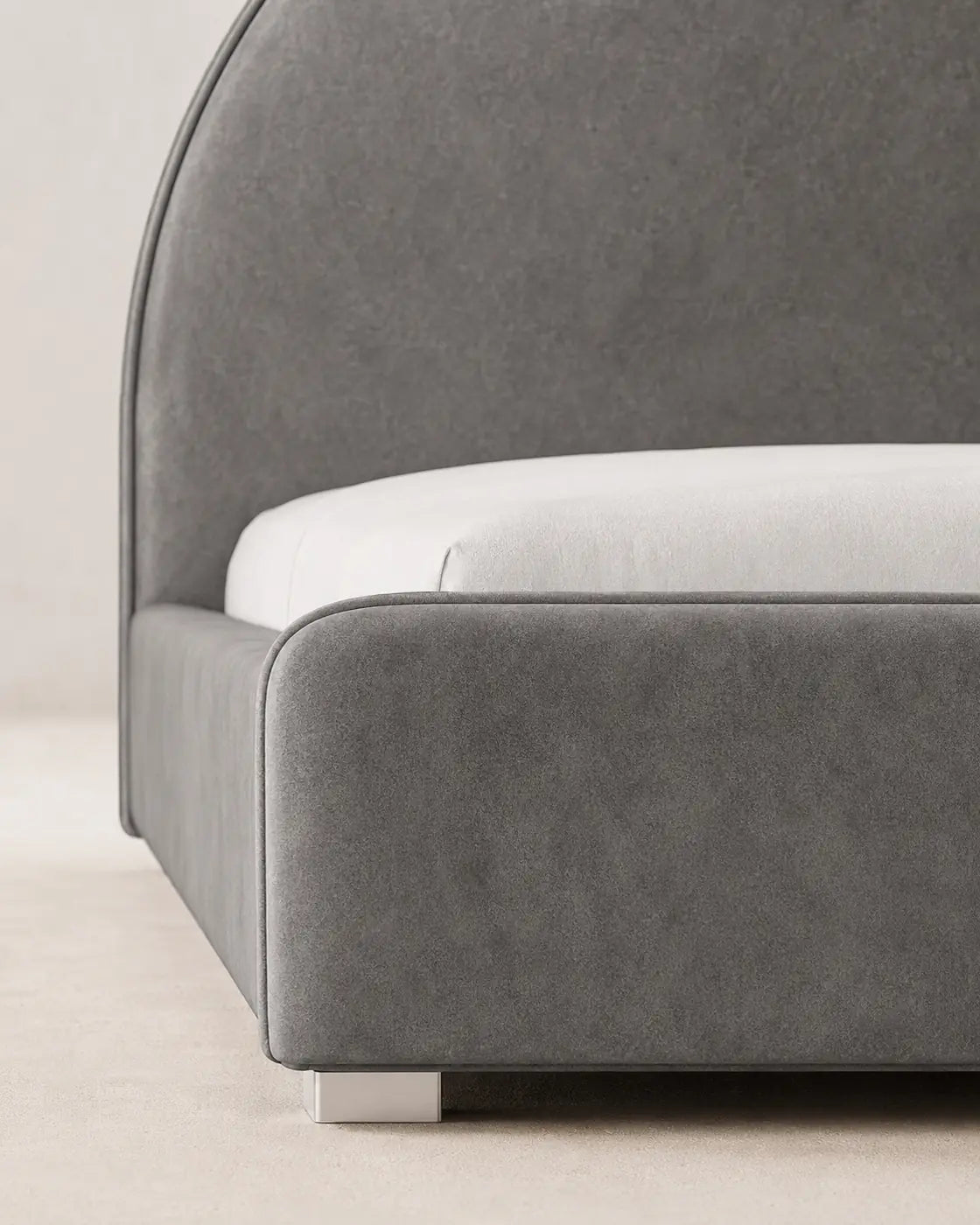 Halo – Curved Kids Bed | Gray – تفاصيل الخامة
