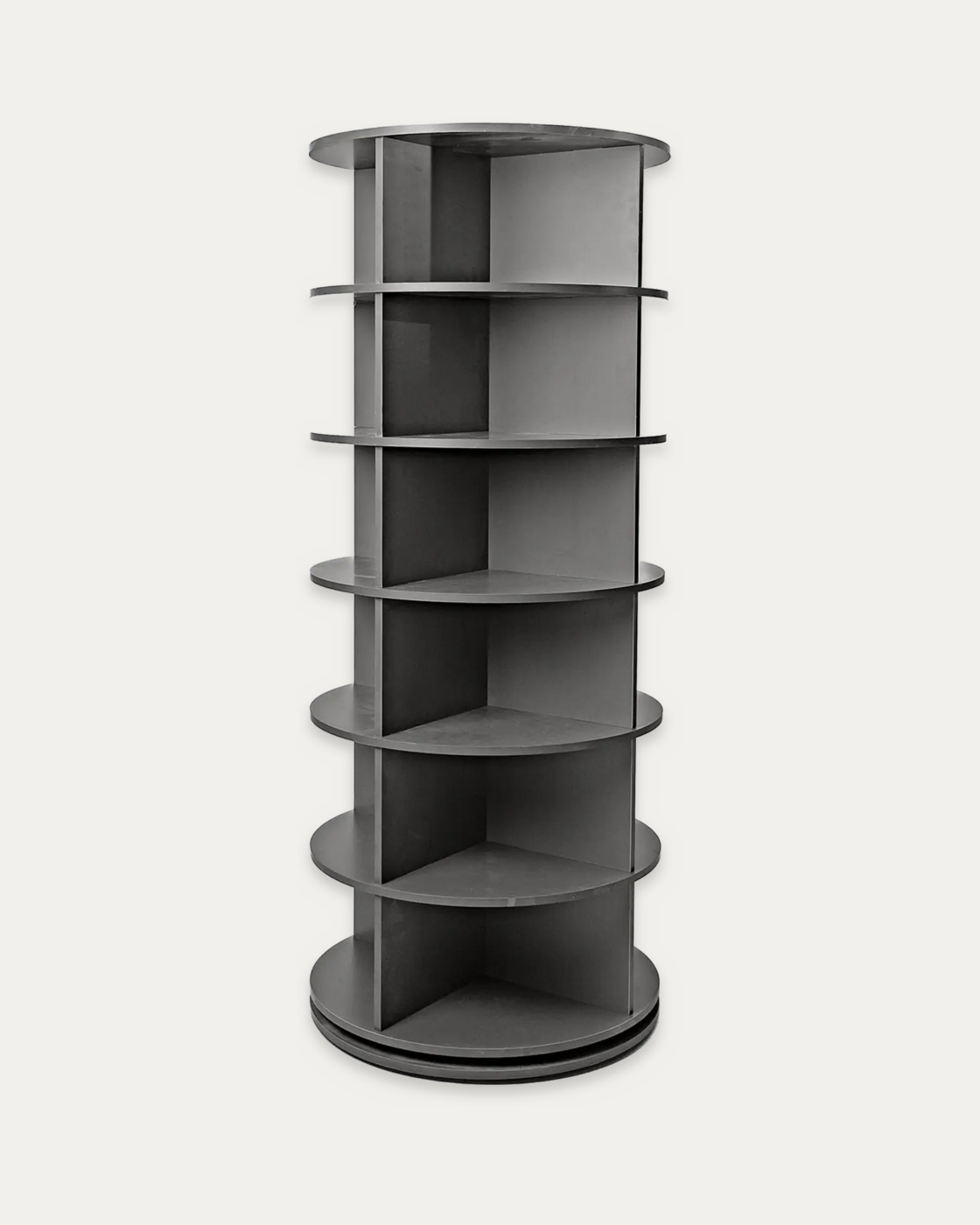 HYDRA rotating shoe organizer in Black, 6 tiers — product hero