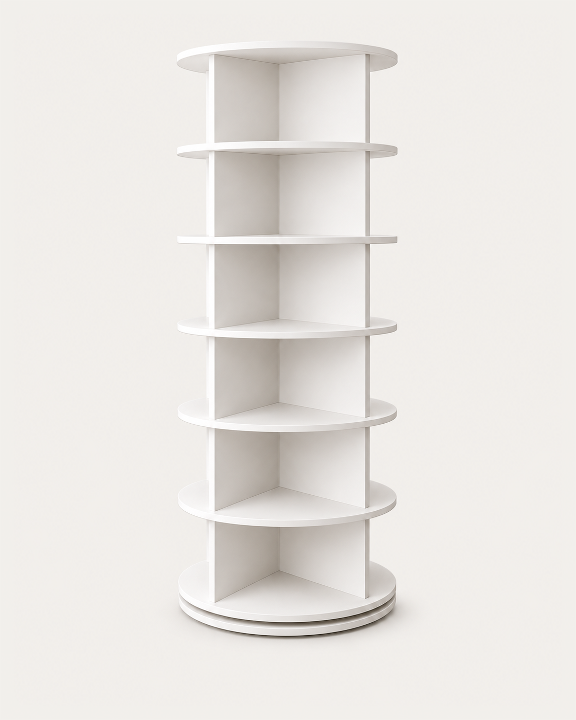 HYDRA rotating shoe organizer in White — unified product hero