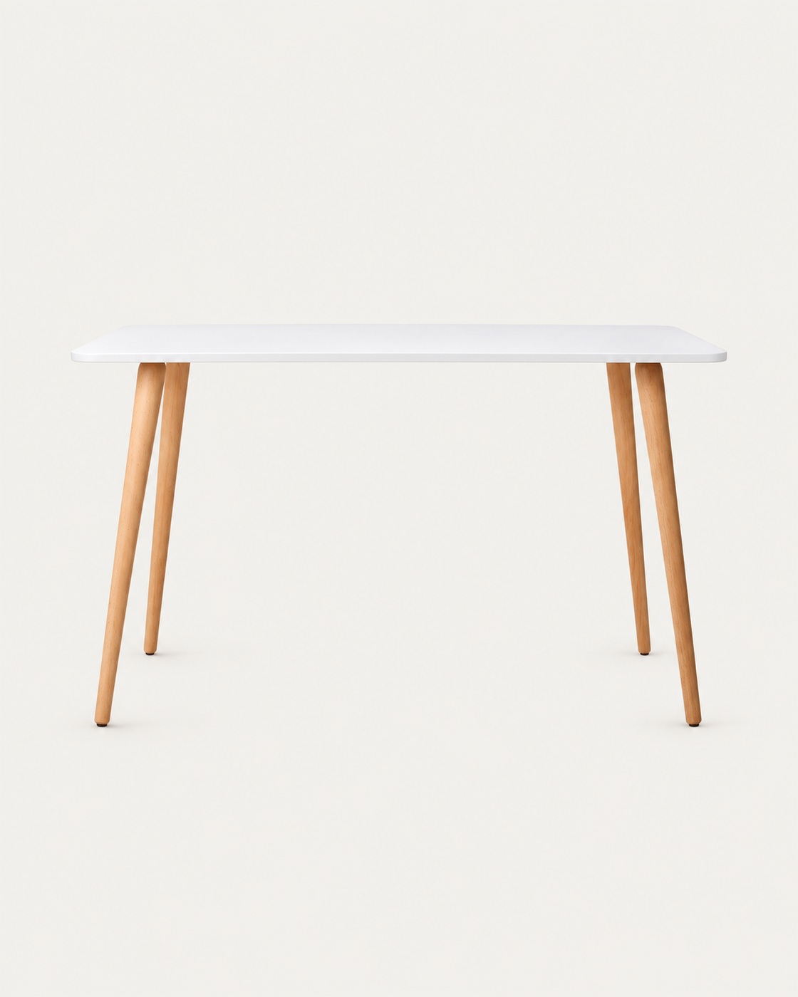 Inspire multipurpose table in White with natural beech legs — unified product hero