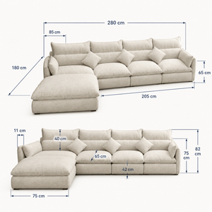 مقاسات ركنة L Shape مودرن