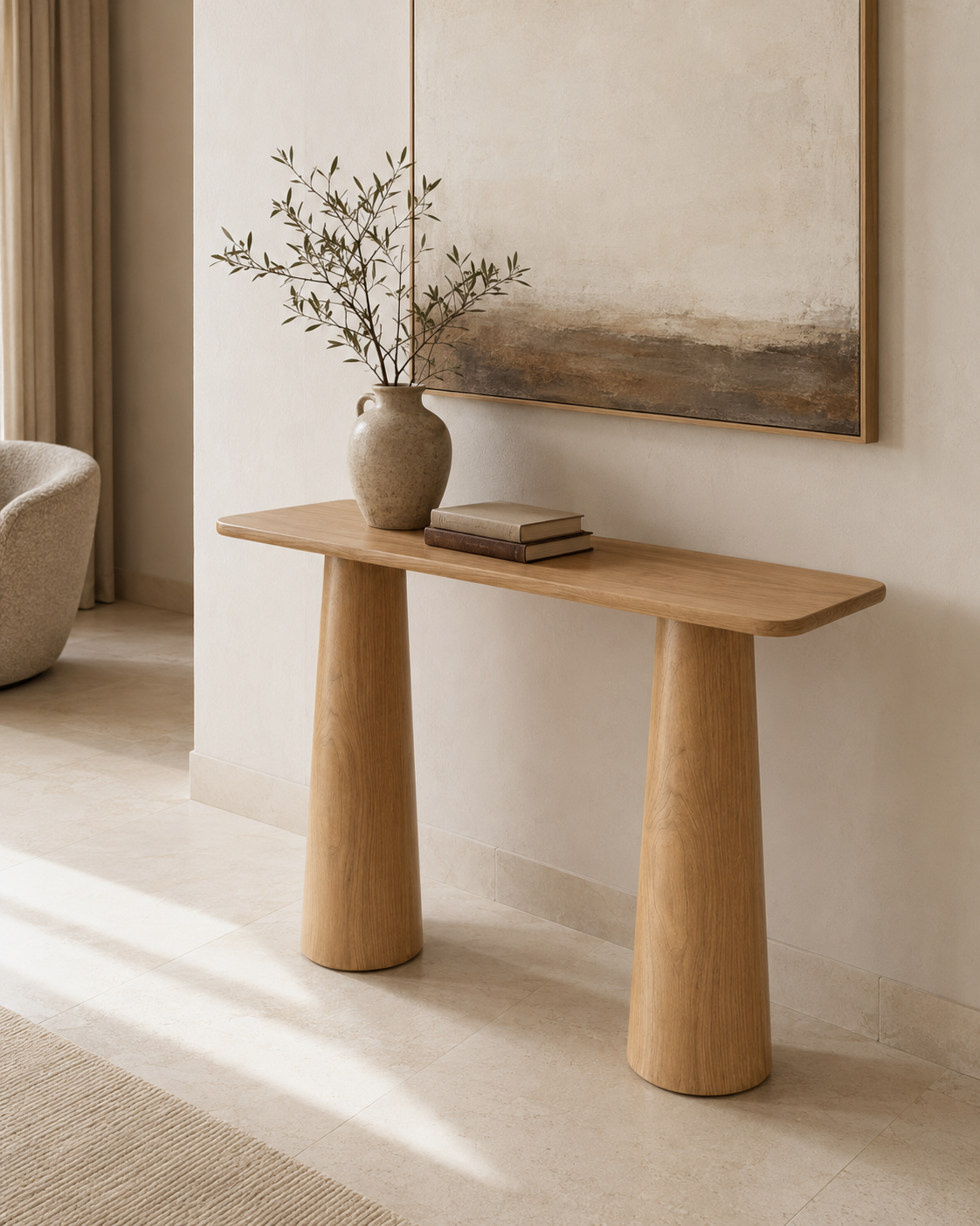Luma – Sculptural Wooden Console