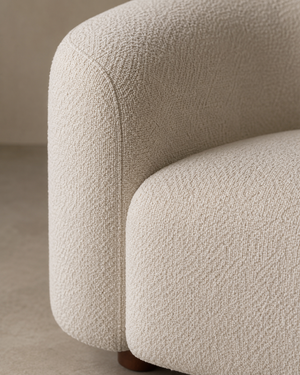 Marea bouclé texture and upholstery detail