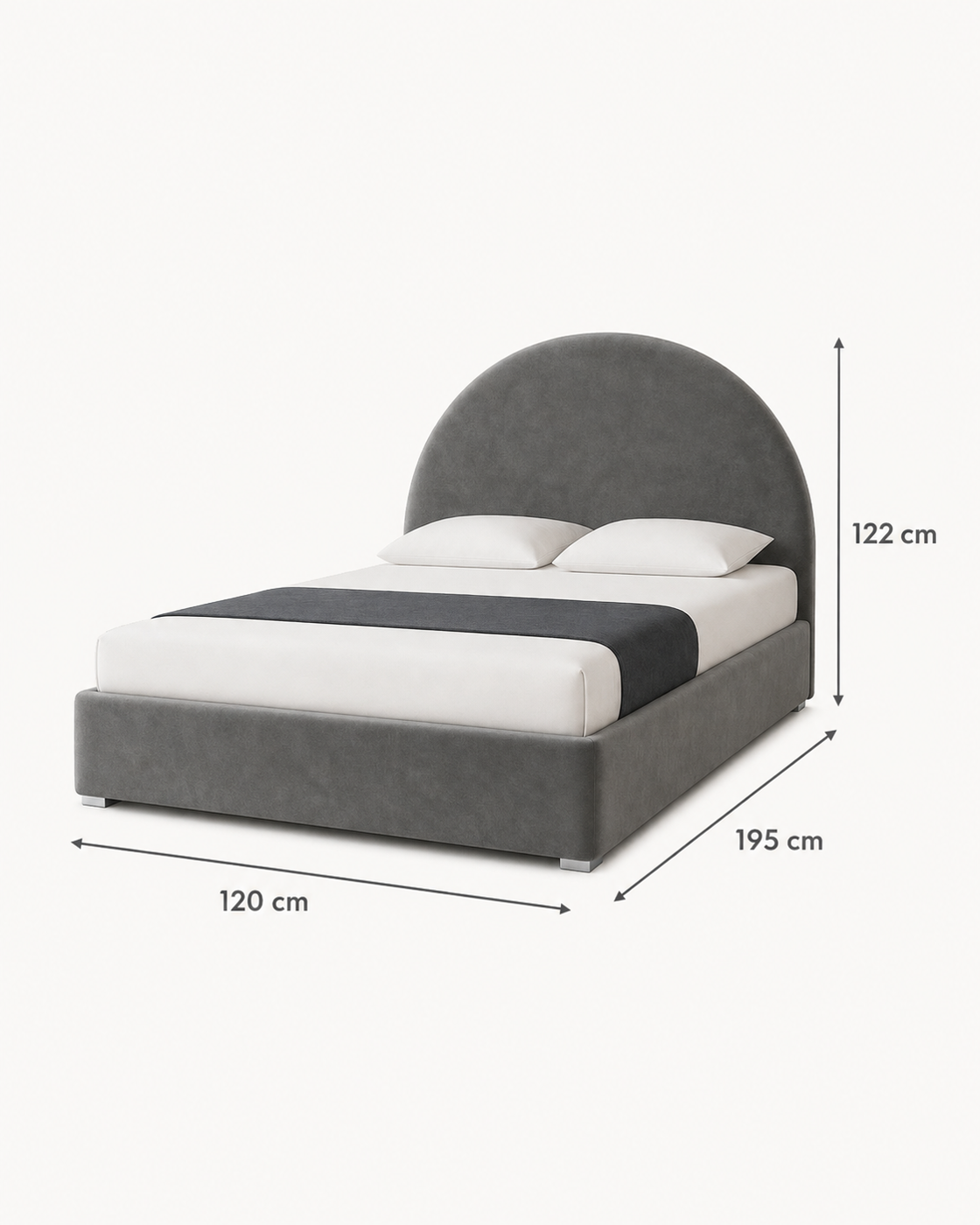 Halo – Curved Kids Bed | Gray