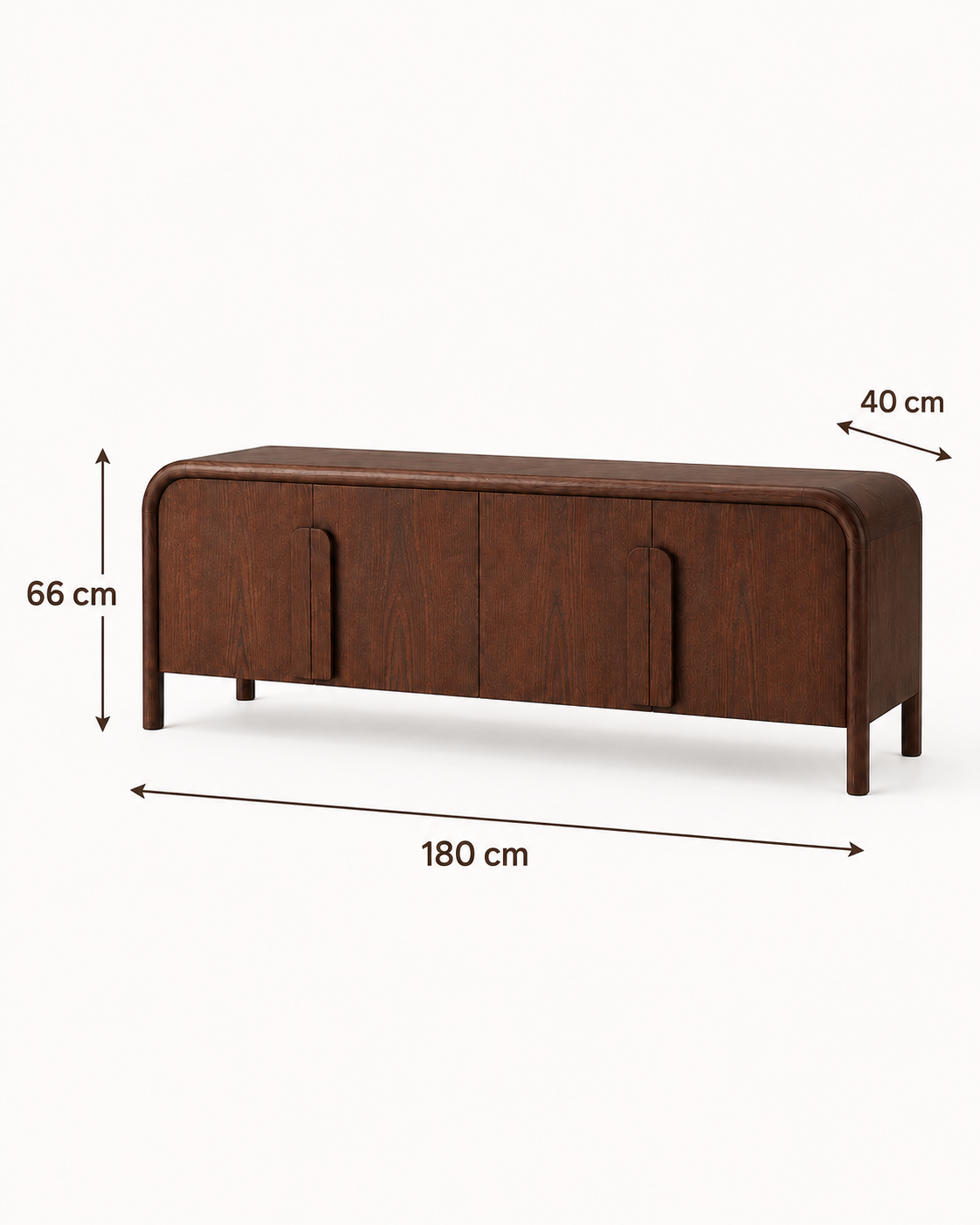 Naya – Curved Wooden TV Unit