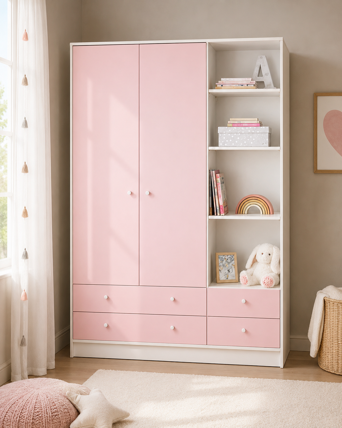 Rosie Loft – Kids Wardrobe with Drawers
