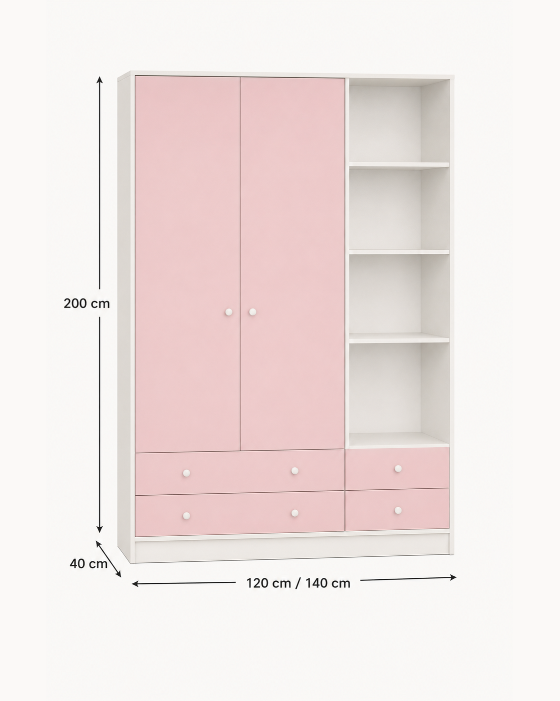 Rosie Loft – Kids Wardrobe with Drawers