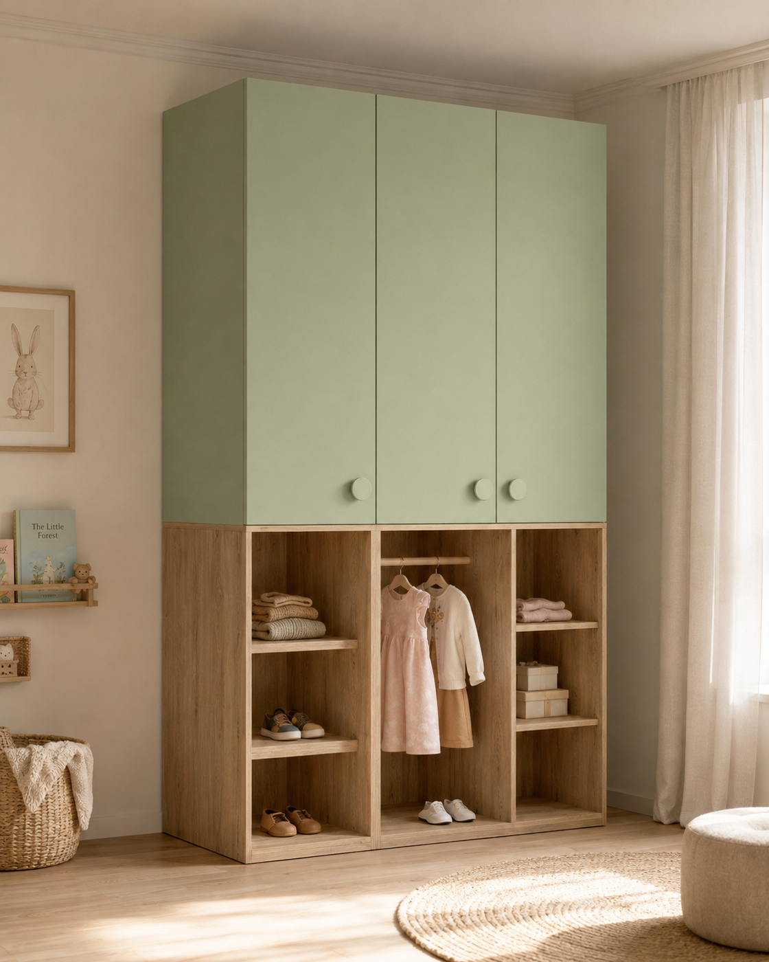 Sage Nest – Open-Base Kids Wardrobe