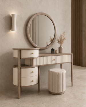 Serena vanity set in an ultra-modern dressing room